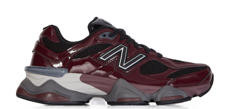 New Balance 9060 Patent Burgundy
