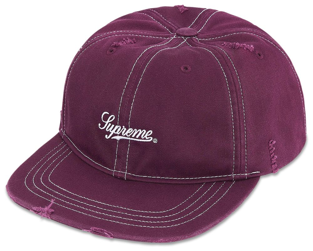 Supreme Distressed Script 6-Panel Red