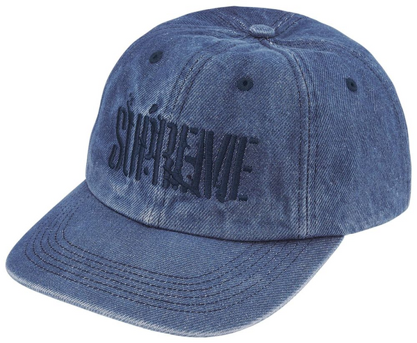 Supreme Splatter 6-Panel Blue Denim