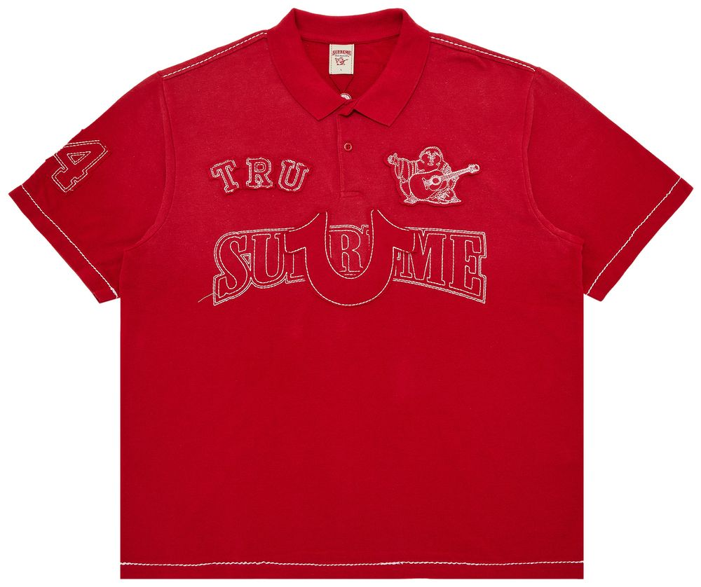 Supreme True Religion Applique Polo Red