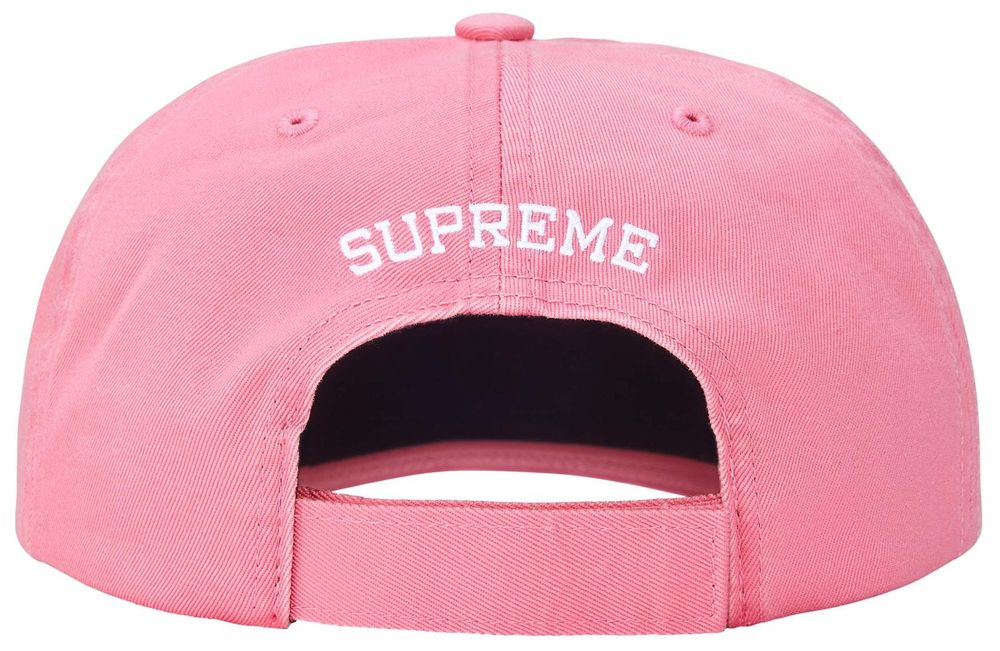 Supreme Embroidered Money Logo 6-Panel Hat Pink