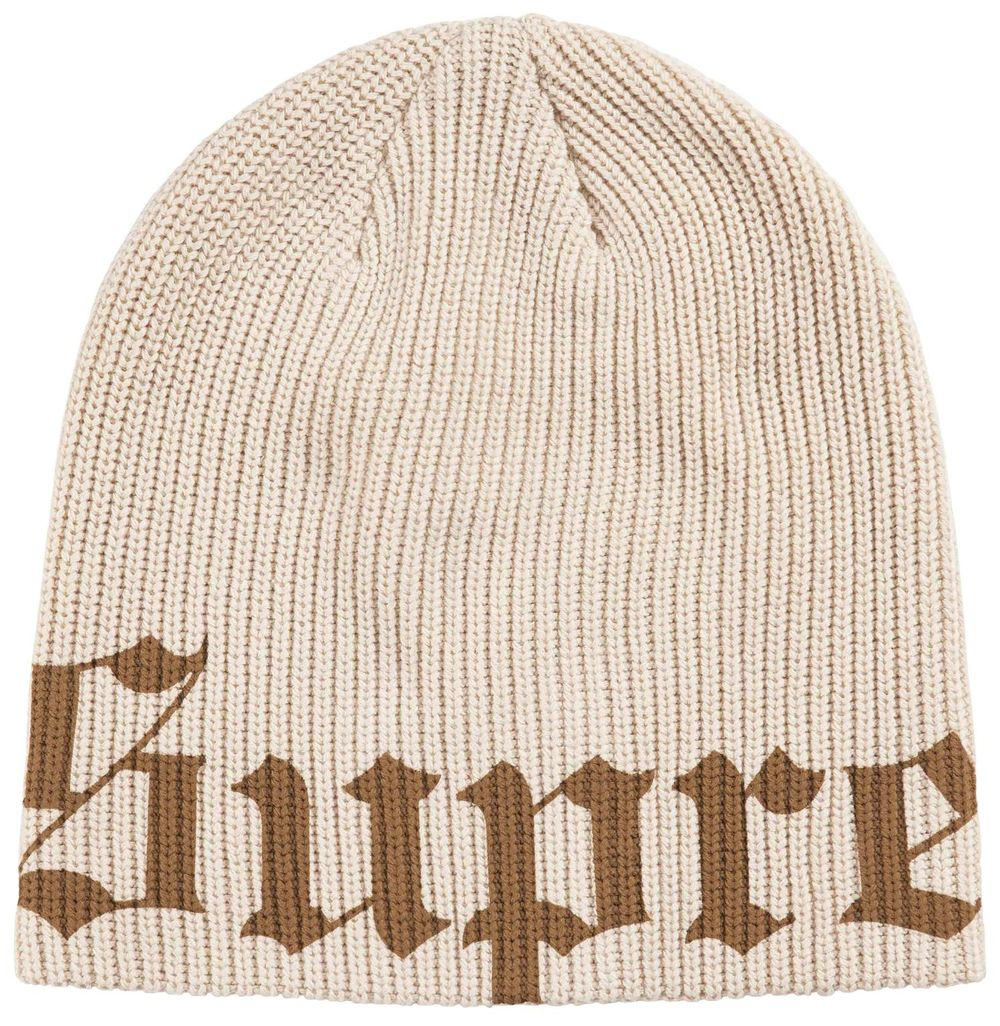 Supreme Old English Printed Beanie (SS26) Brown