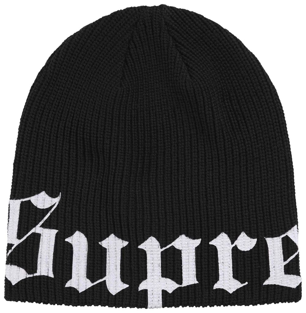 Supreme Old English Printed Beanie (SS26) Black