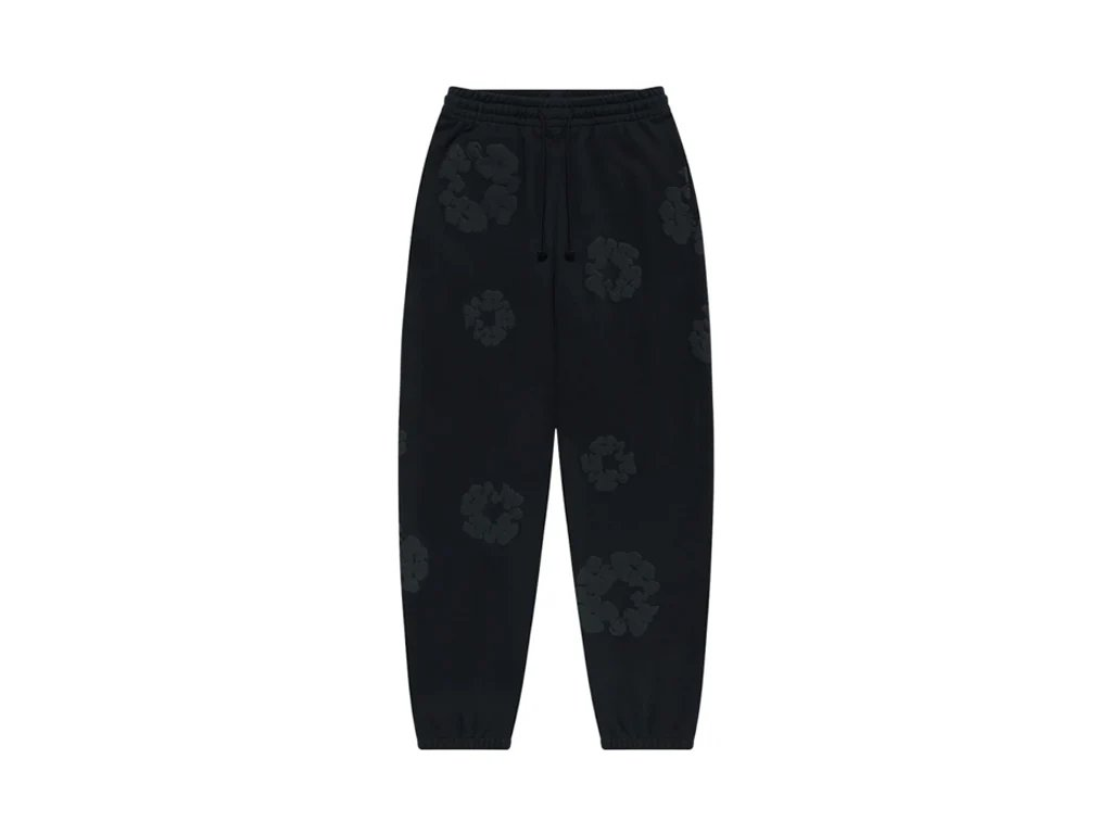 Denim Tears Cotton Wreath Sweatpants Black Monochrome