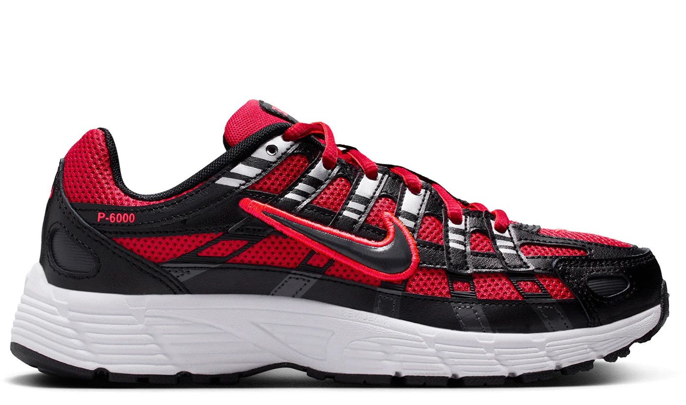 Nike P-6000 University Red Metallic Silver Dark Smoke Grey Black (GS)