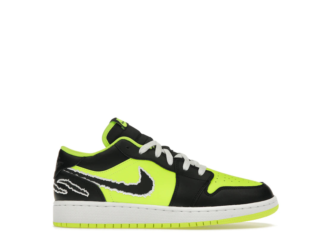 Jordan 1 Low SE Black Cat Volt (GS)