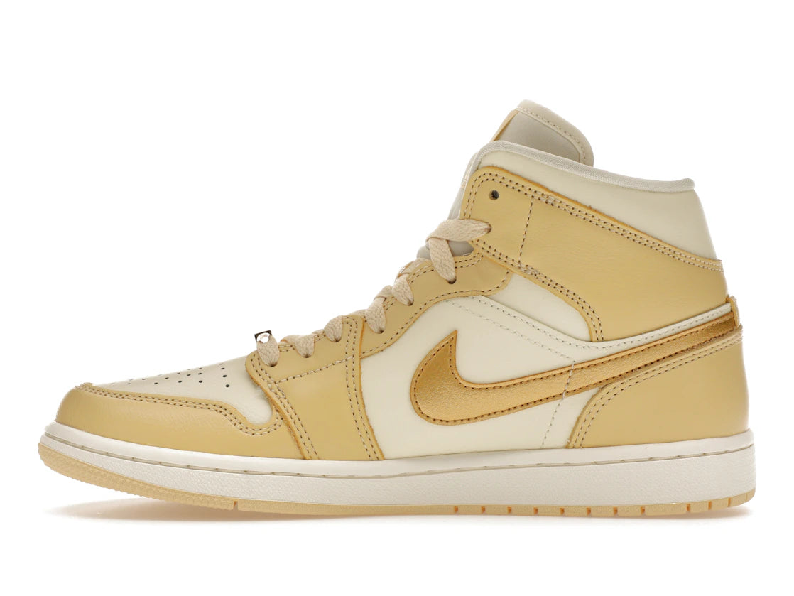 Jordan 1 Mid SE Pale Vanilla Metallic Gold (Women's)