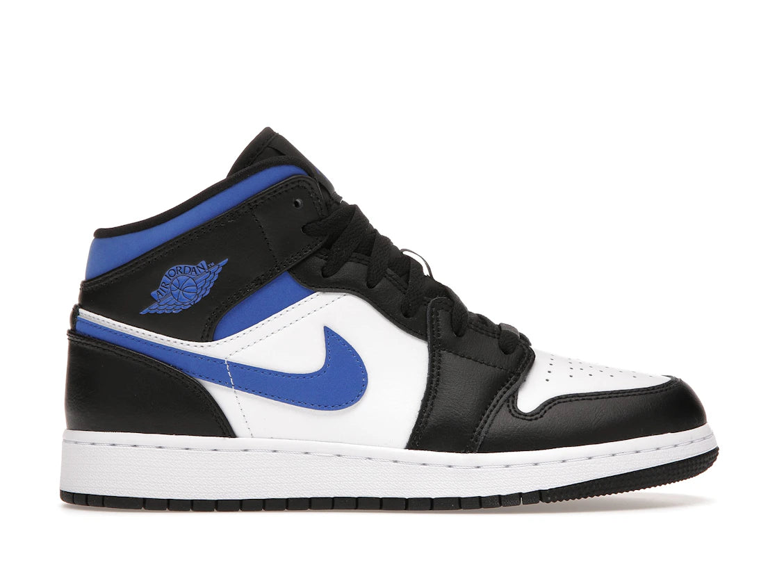 Jordan 1 Mid White Black Racer Blue (GS)