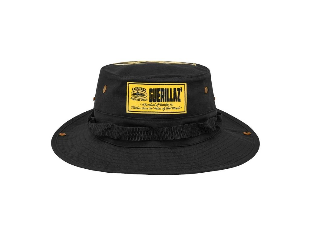 Corteiz Guerillaz Bucket Hat Black/Yellow