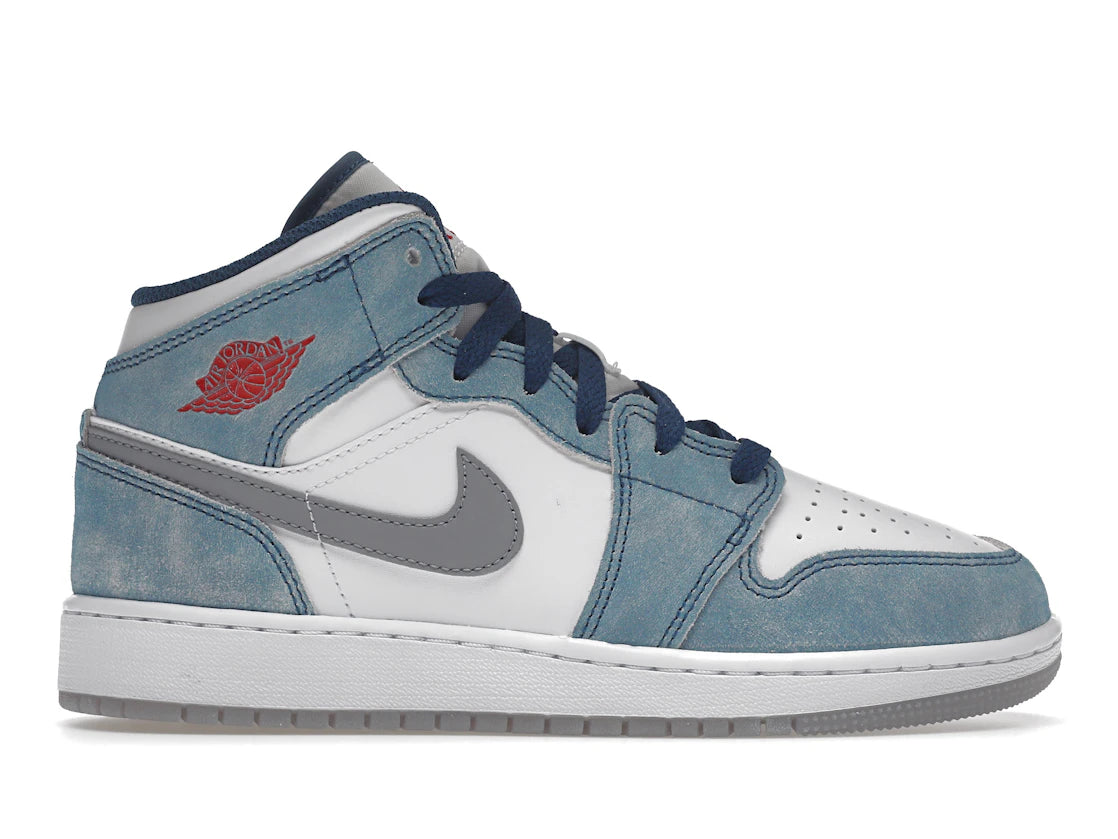 Air Jordan 1 Mid SE French Blue Light Steel (GS)