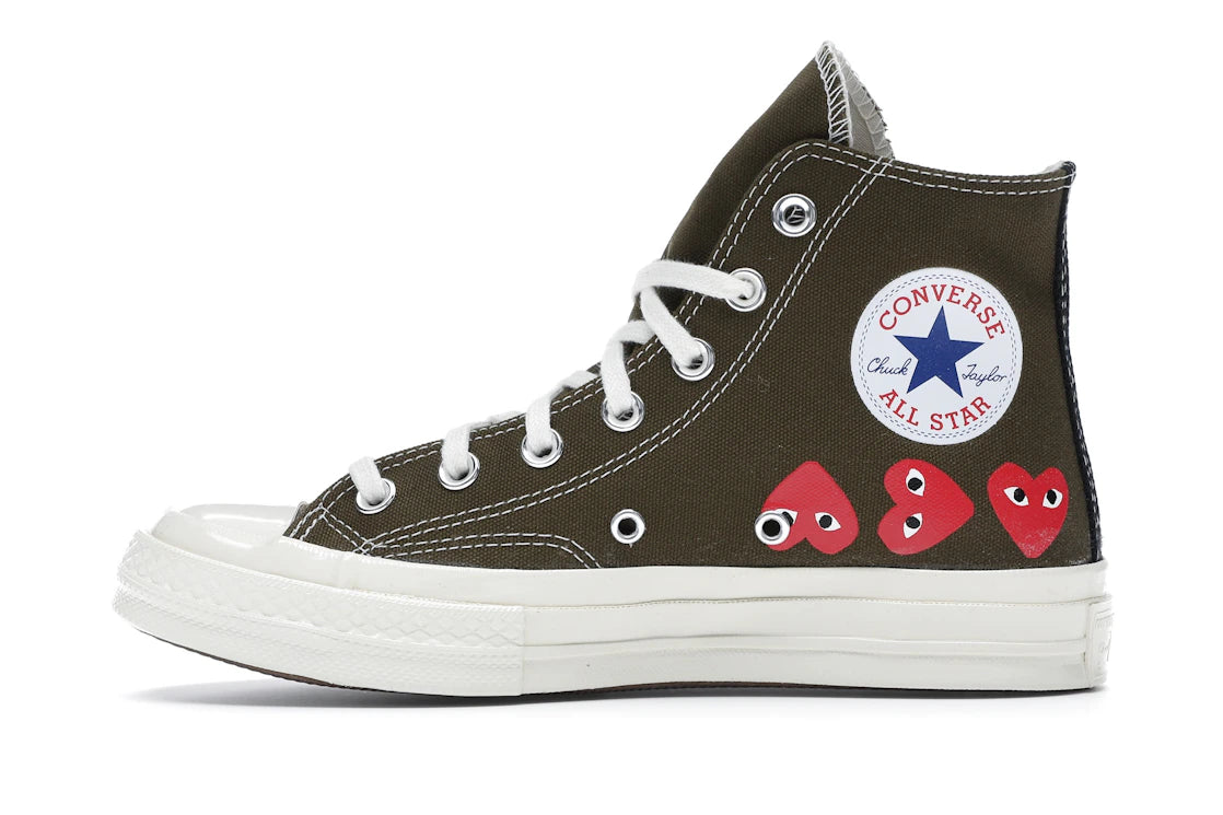 Converse Chuck Taylor All Star 70 Hi Comme des Garcons PLAY Multi-Heart Green