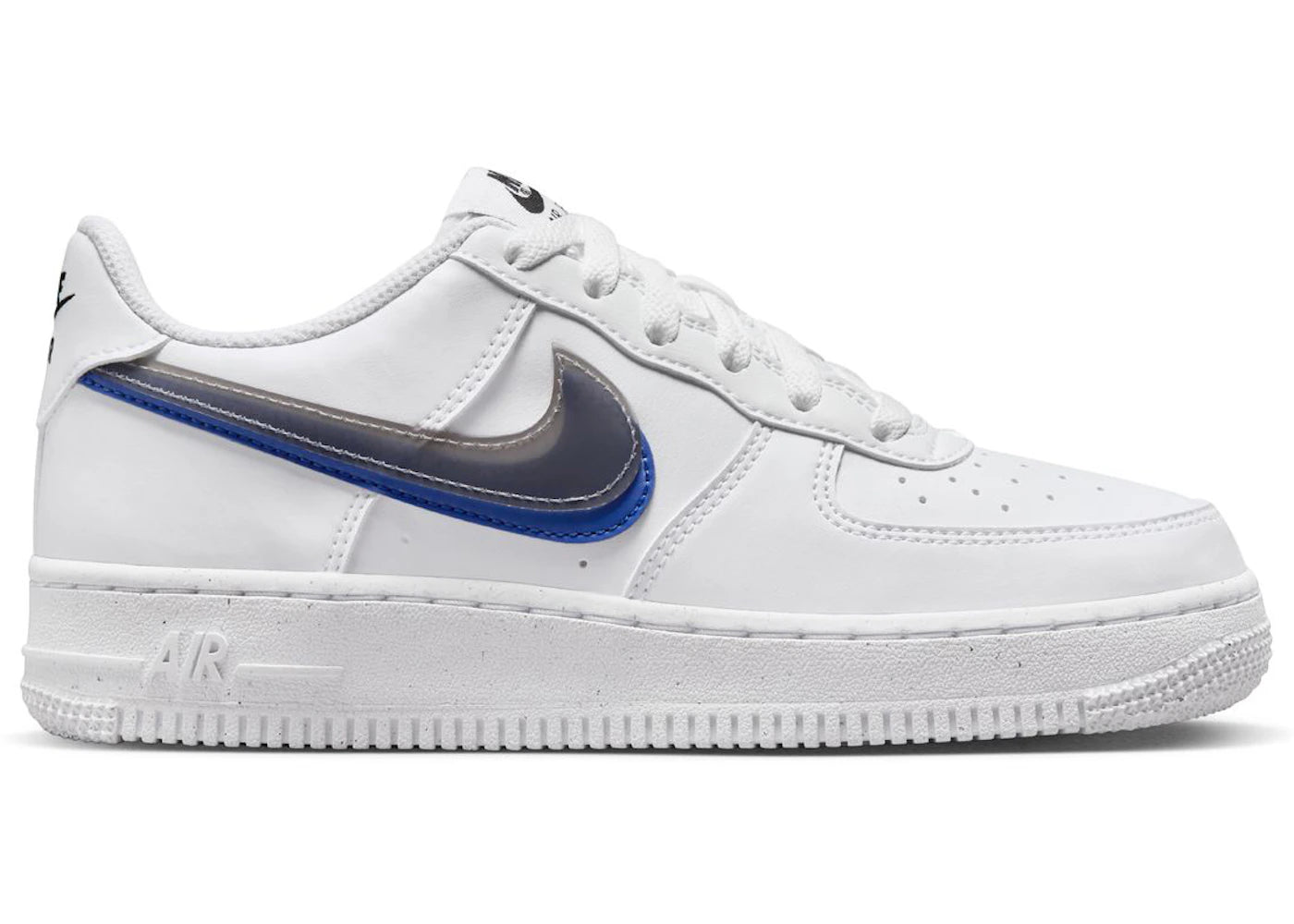 Nike Air Force 1 Low Impact Next Nature Double Swoosh White Black Blue (GS)