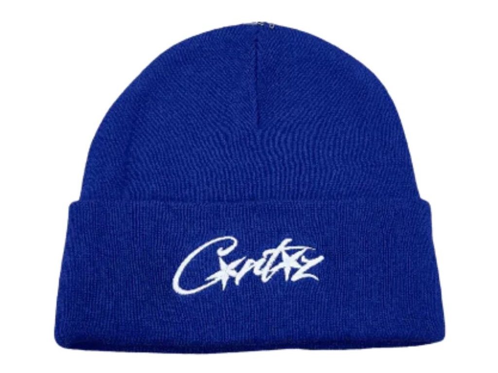 Corteiz Allstarz Folded Beanie Blue
