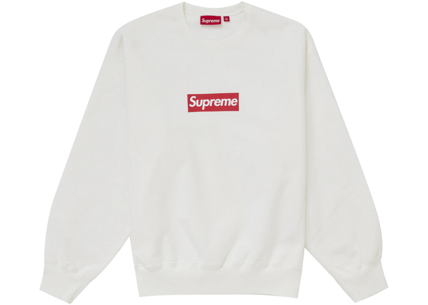 Supreme Washed Box Logo Crewneck White