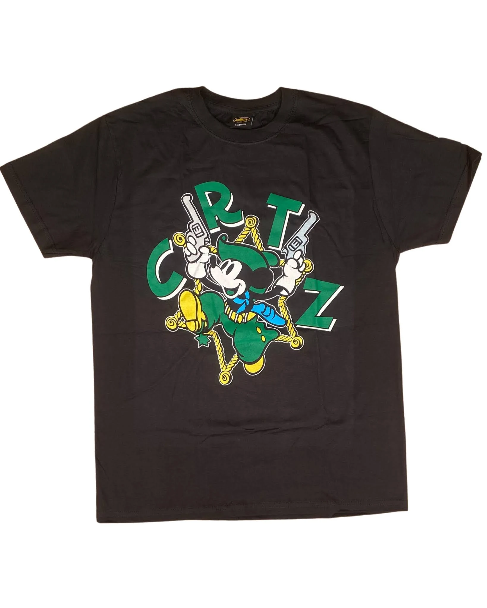 Corteiz Mickey Wit Da Blicky Tee Black Green