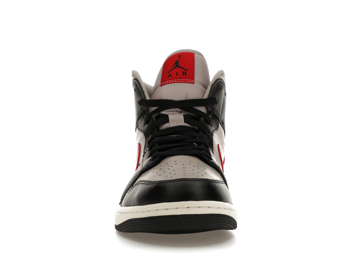 Jordan 1 Mid Black College Grey Gym Red (W)