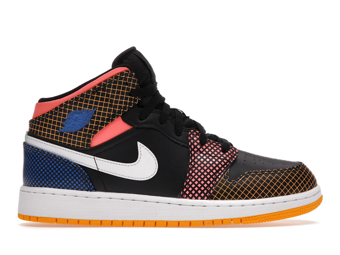 Jordan 1 Mid MMD Multi-Color Grid (GS)