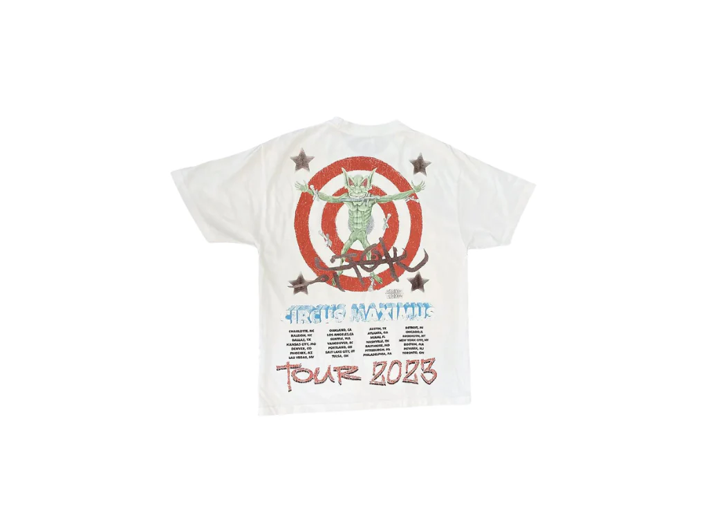 Travis Scott Utopia Circus Maximus 2023 Tour III Tee White