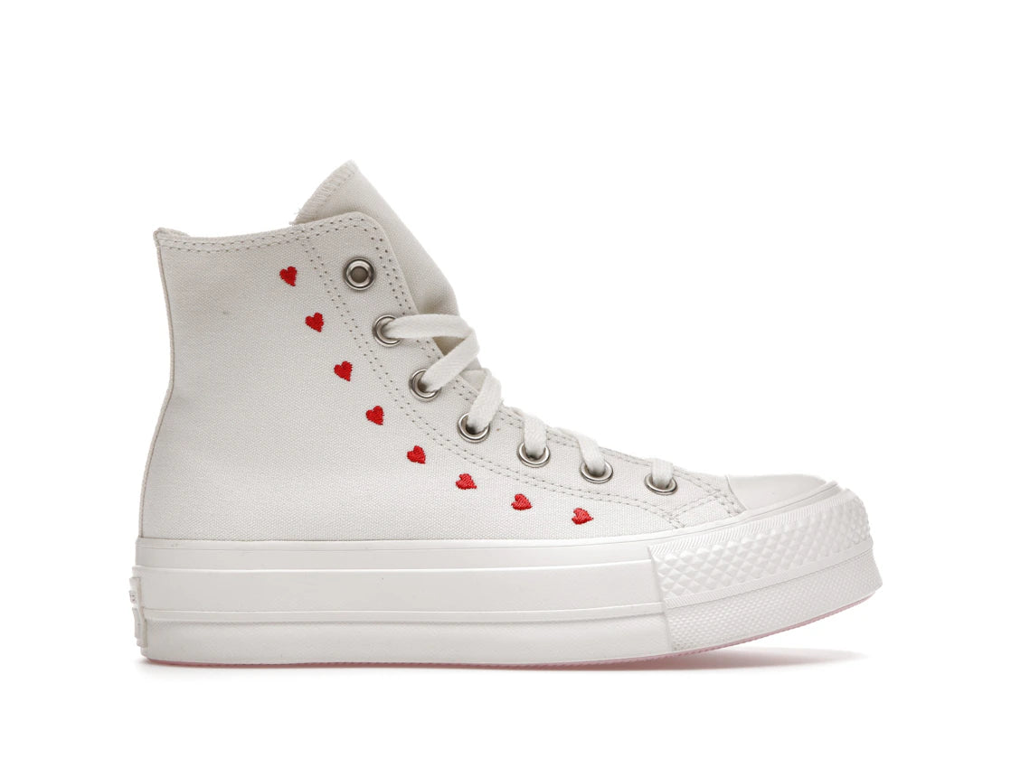 Converse Chuck Taylor All Star Lift Hi White Red (Women's)