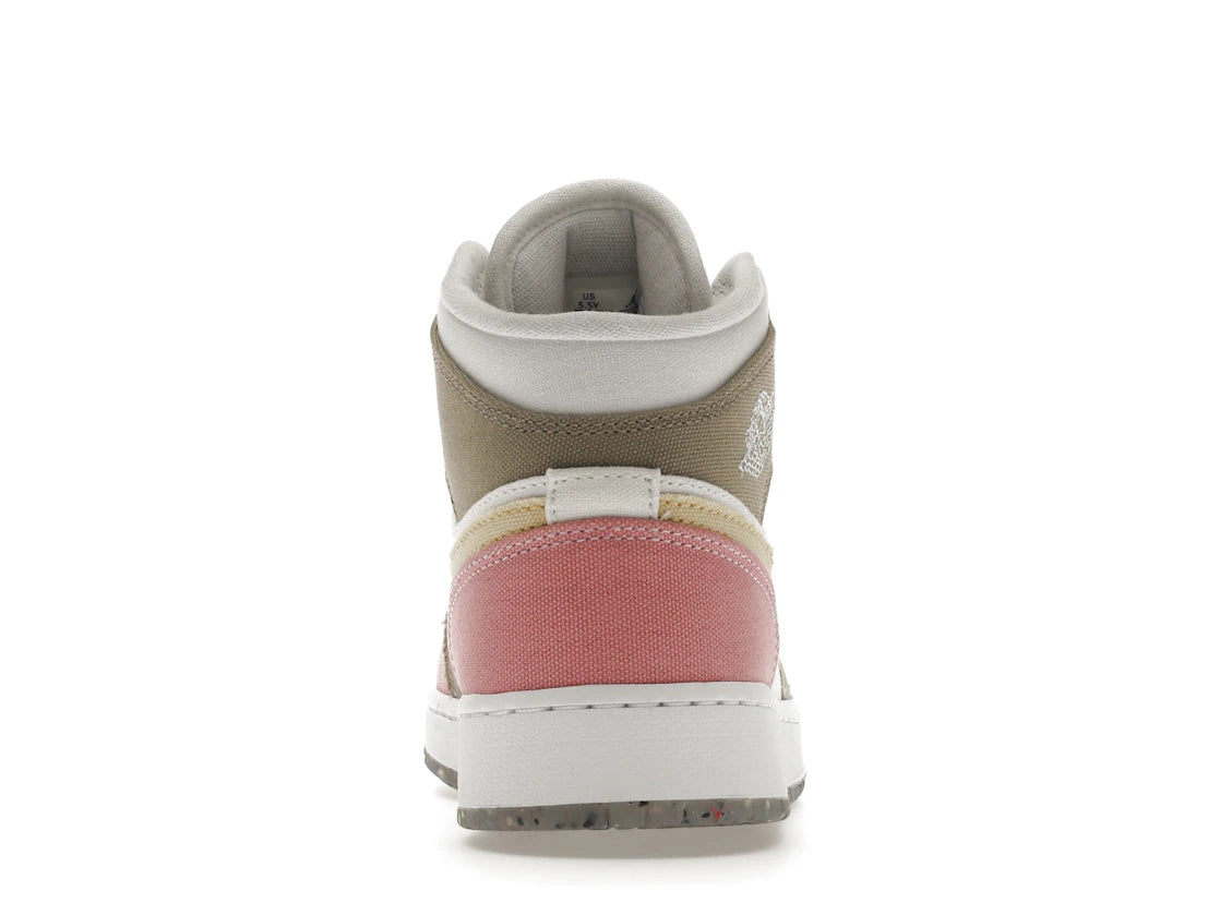 Jordan 1 Mid SE Pastel Vivid Green Grind (GS)