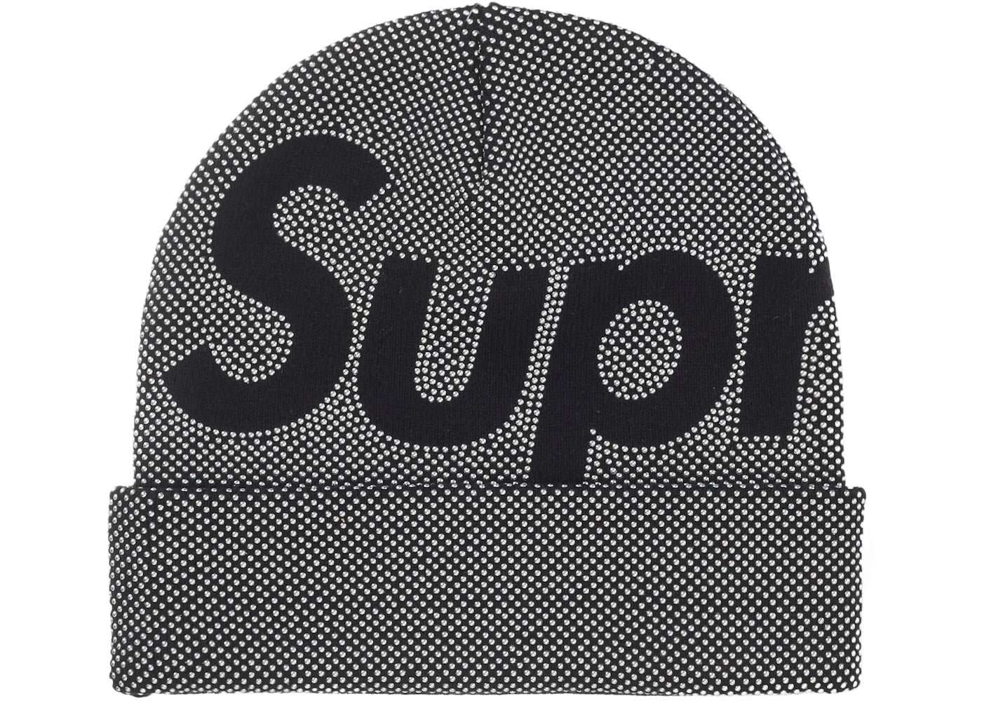 Supreme Studded Knockout Big Logo Beanie Black