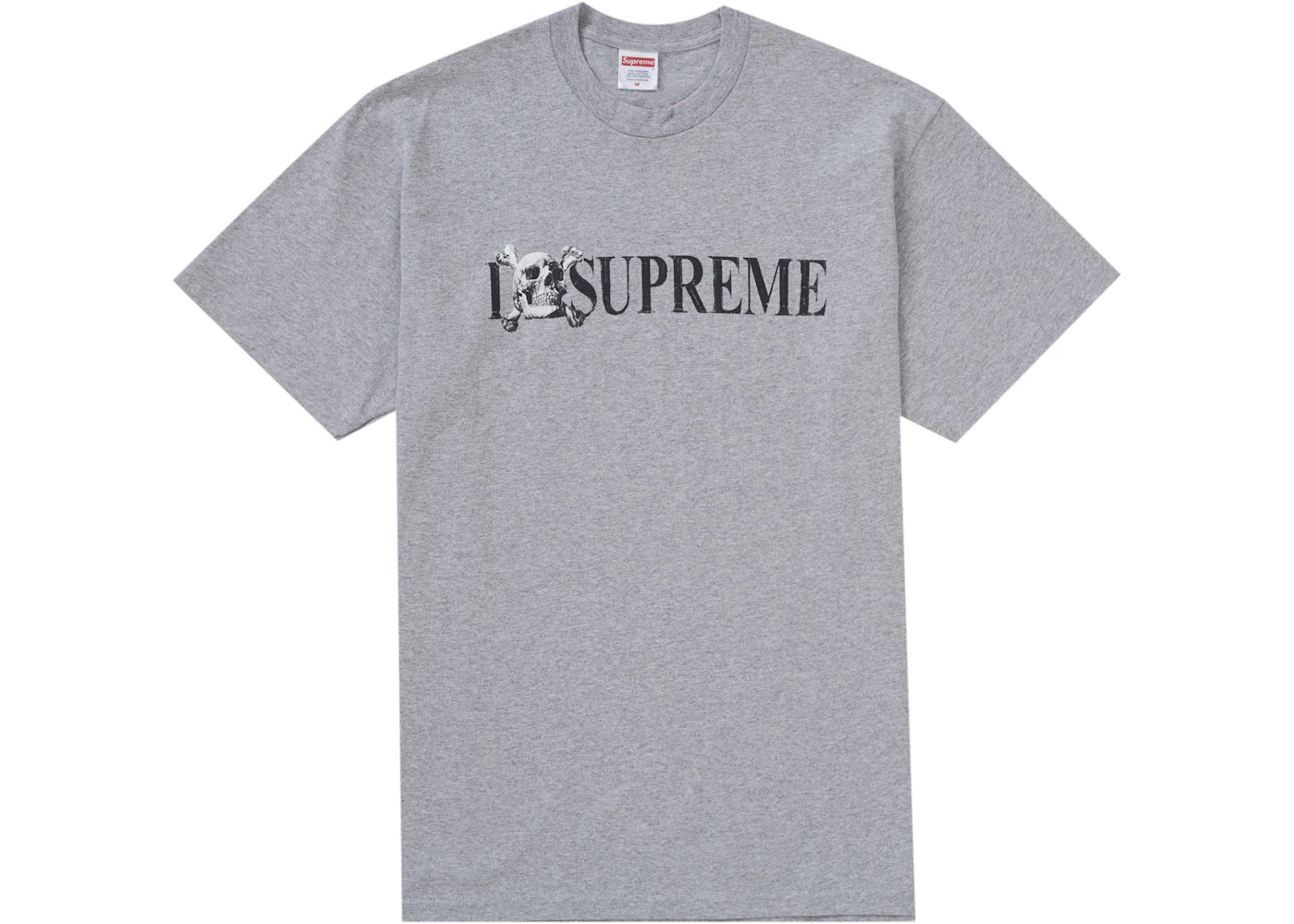 Supreme Skull Tee Heather Grey