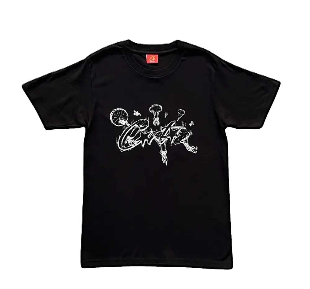 Corteiz Rtw Allstarz Skydiver T-Shirt Black
