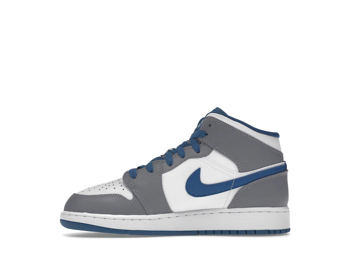 Jordan 1 Mid True Blue Cement (GS)