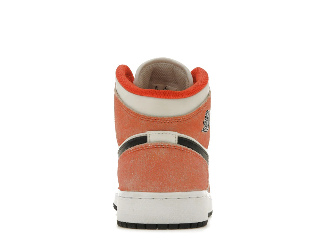Jordan 1 Mid SE Orange Suede (GS)