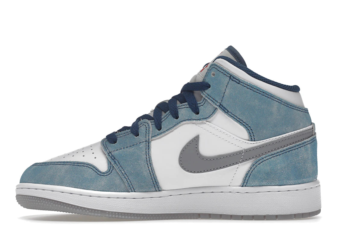 Air Jordan 1 Mid SE French Blue Light Steel (GS)
