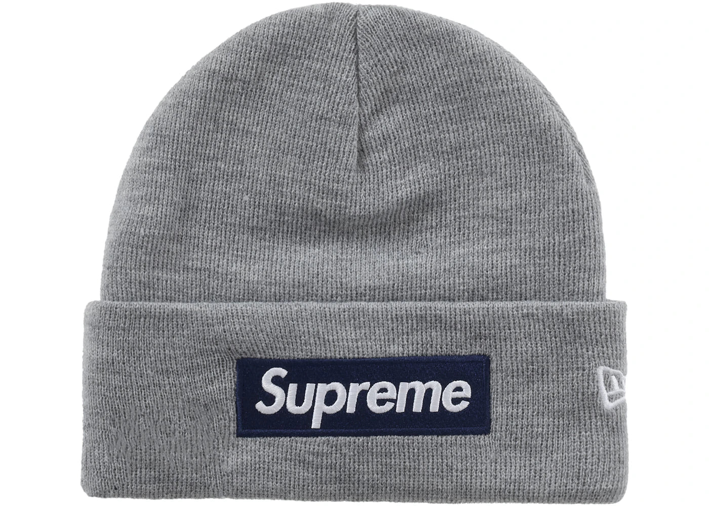 Supreme New Era Box Logo Beanie (FW25) Heather Grey