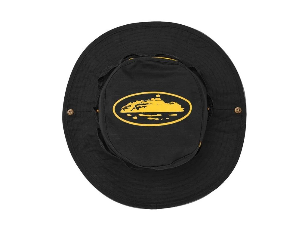 Corteiz Guerillaz Bucket Hat Black/Yellow