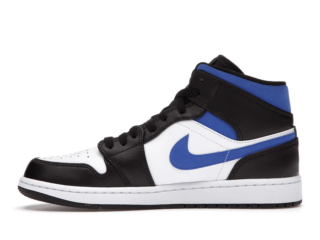 Jordan 1 Mid White Black Racer Blue
