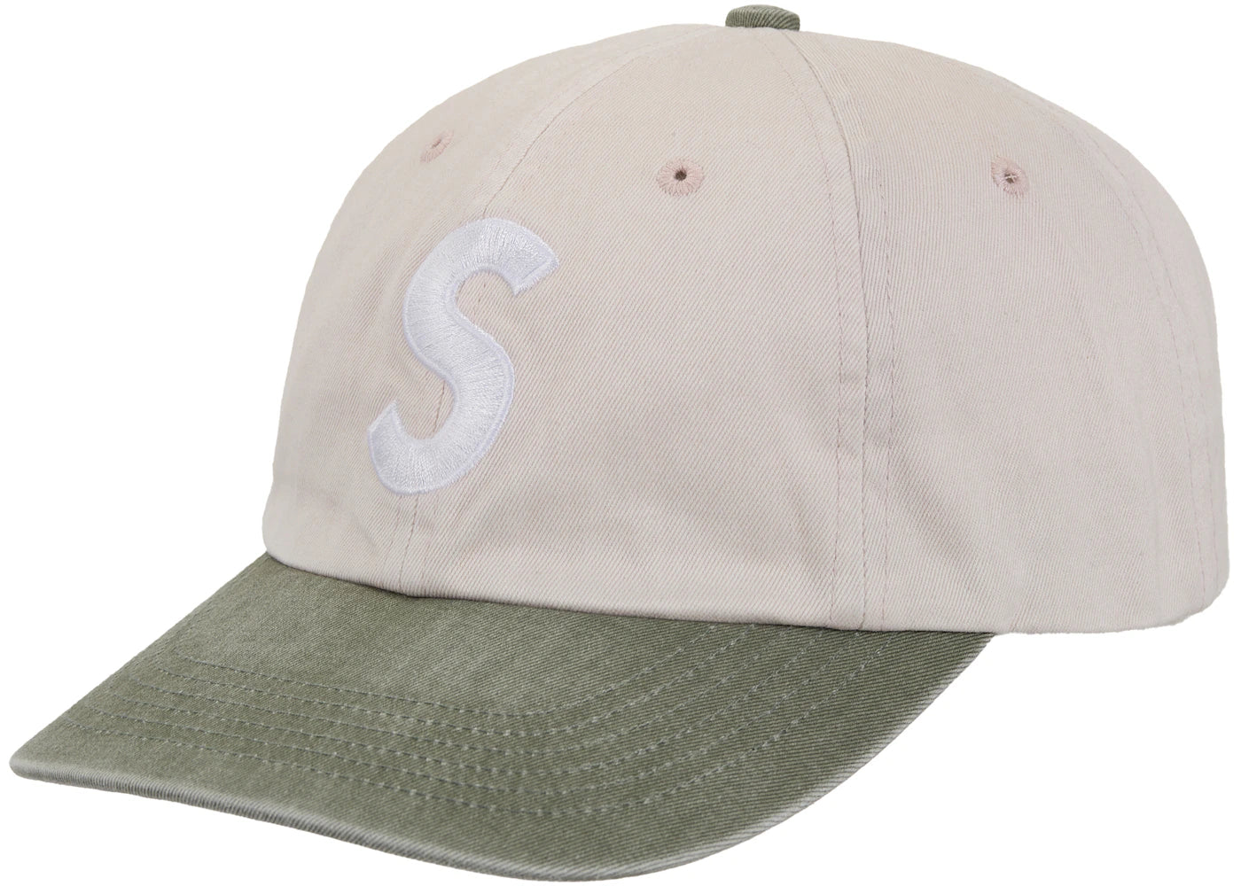 Supreme Pigment Coated 2-Tone S Logo 6-Panel Pink