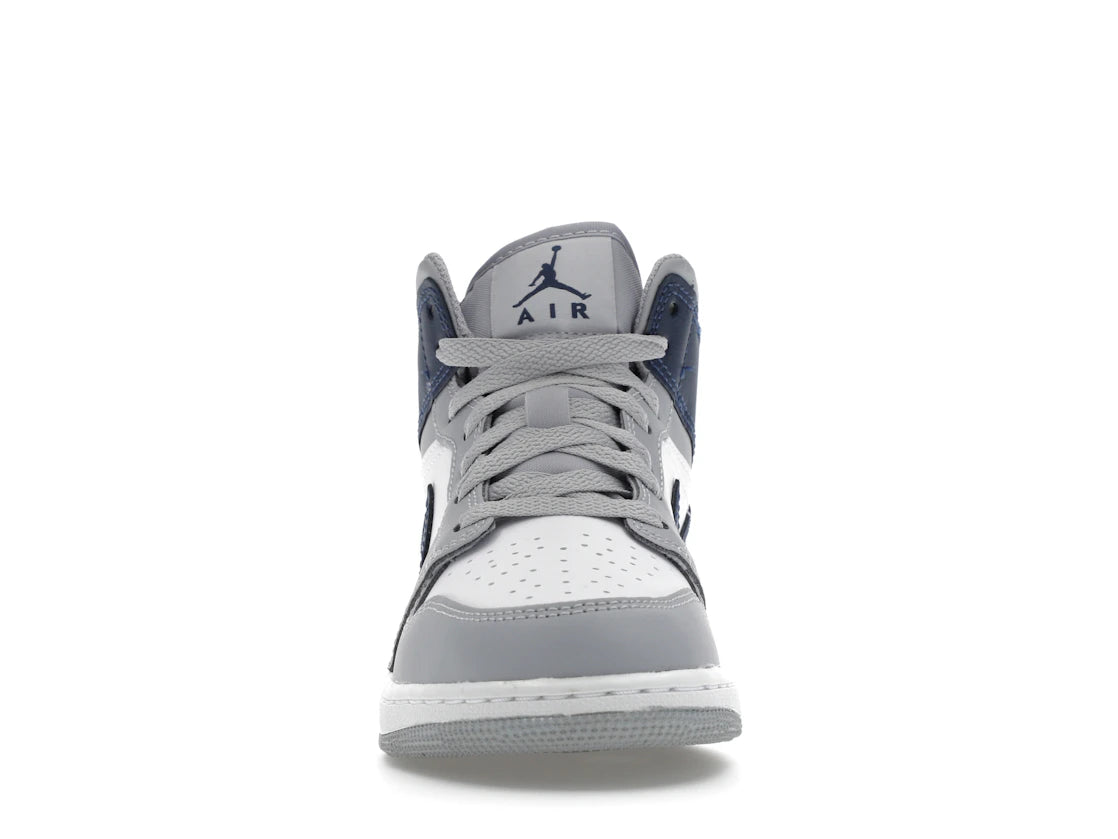Jordan 1 Mid Wolf Grey Midnight Navy (GS)