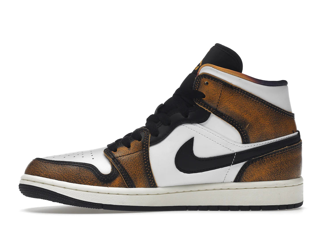 Jordan 1 Mid SE Orange Wear Away