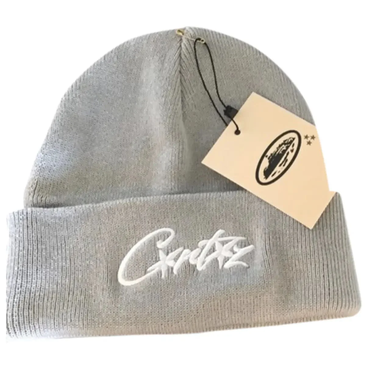 Corteiz Allstarz Folded Beanie grey