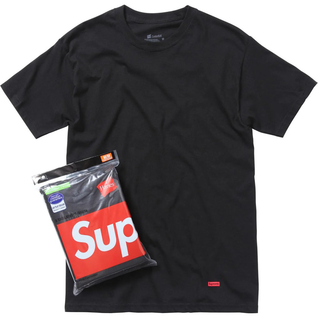 Supreme Hanes Tagless Tee Black