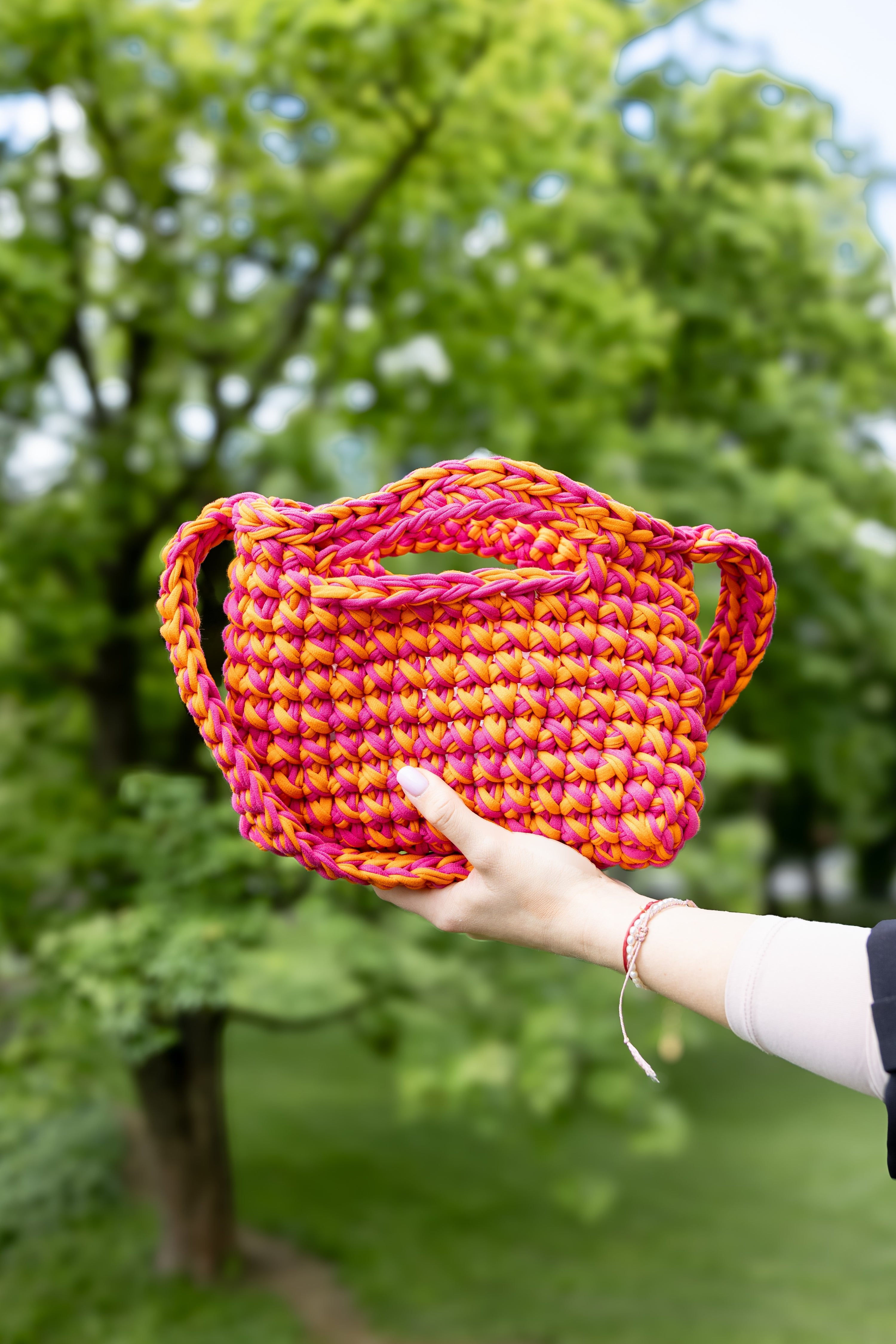 Uzlu.j - crossbody bag MEDA orange/pink