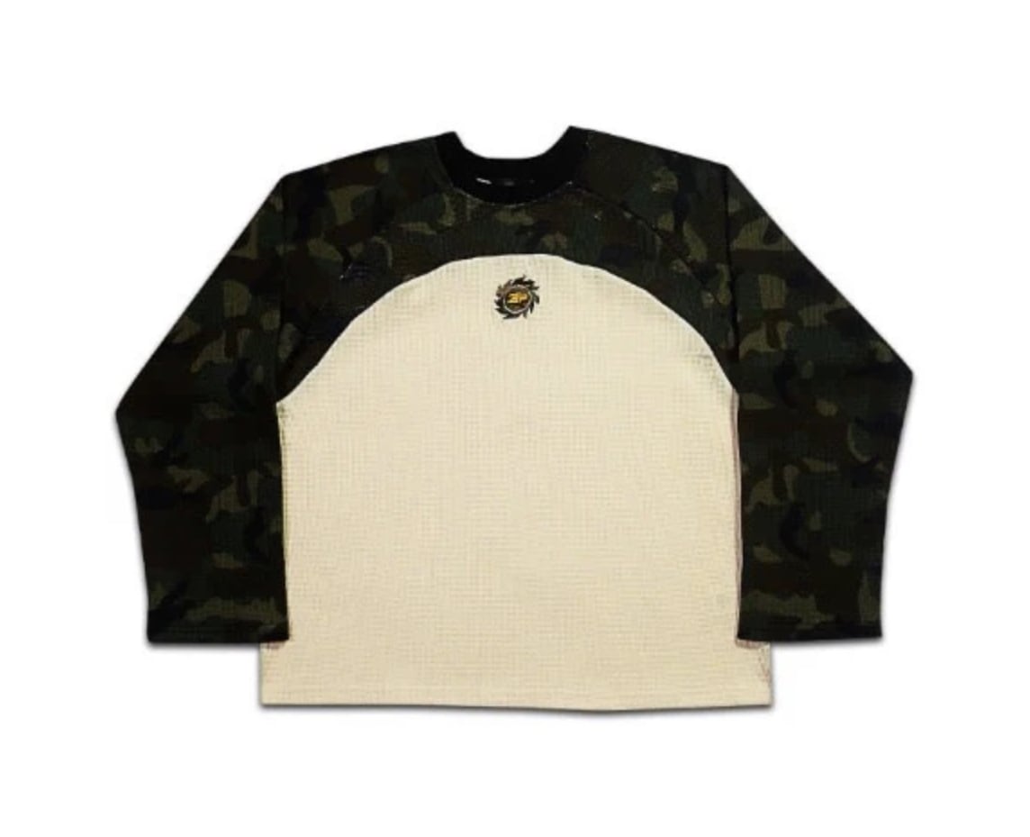 Broken Planet Camo Waffle Long-sleeve