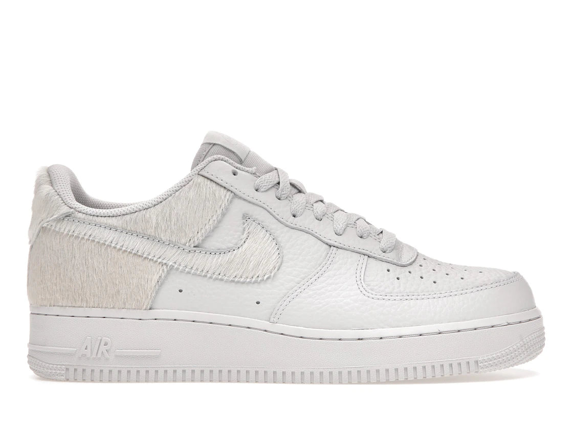 Nike Air Force 1 Low White Pony Hair Heel