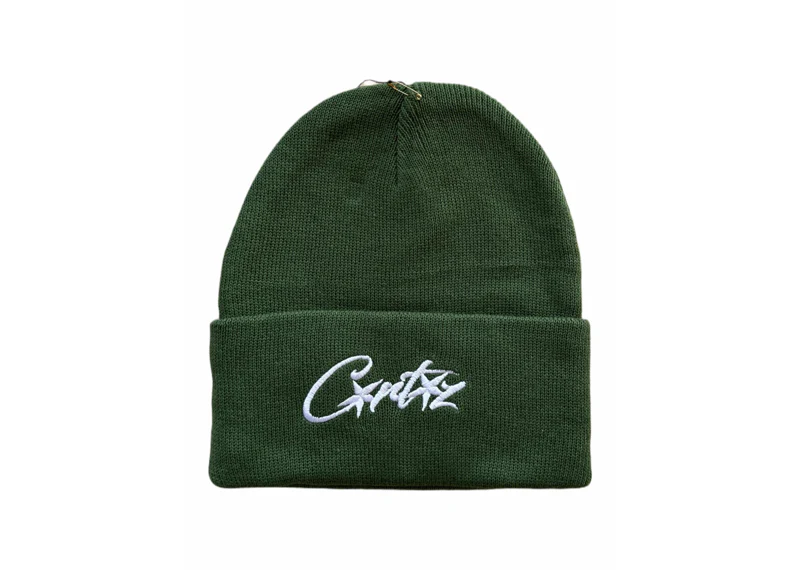 Corteiz Allstarz Folded Beanie Green