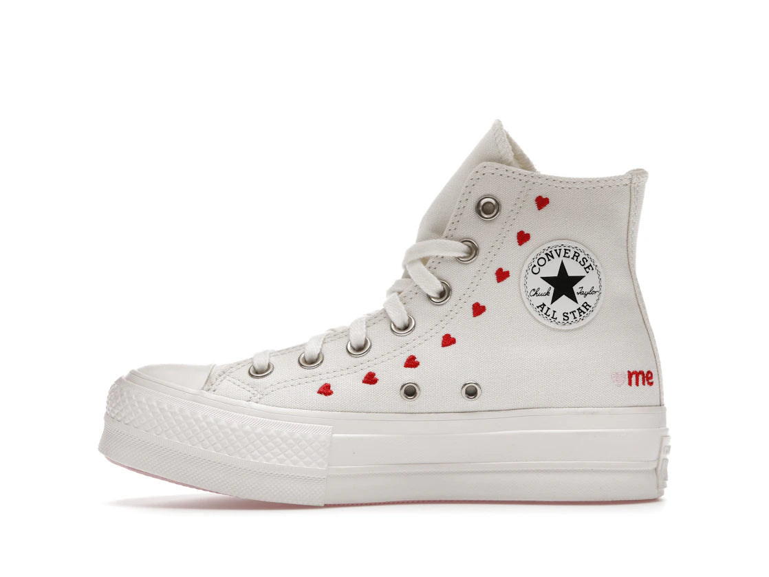 Converse Chuck Taylor All Star Lift Hi White Red (Women's)