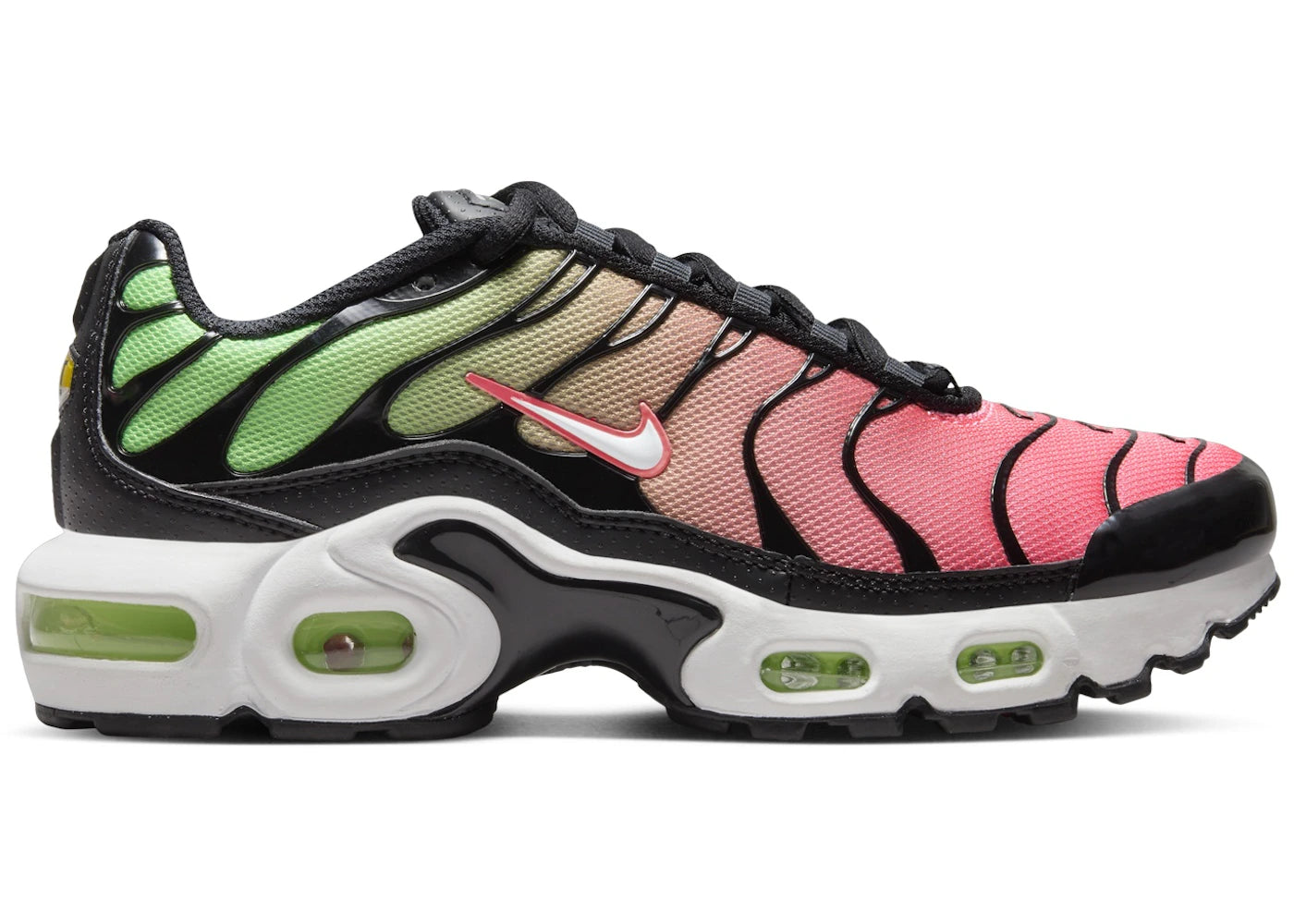 Nike Air Max Plus Black Green Strike Flash Crimson White (GS)