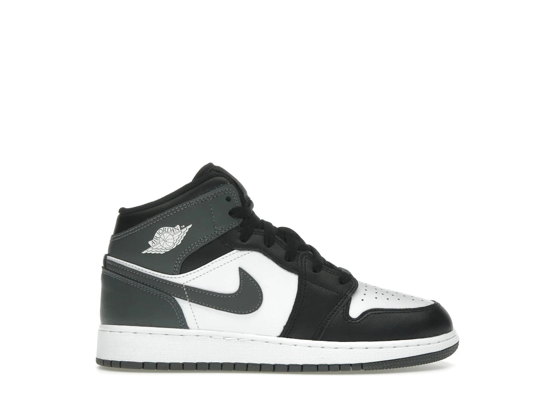 Jordan 1 Mid Black White Iron Grey (GS)