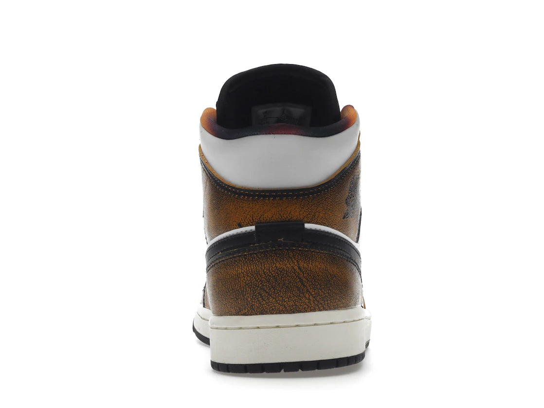 Jordan 1 Mid SE Orange Wear Away