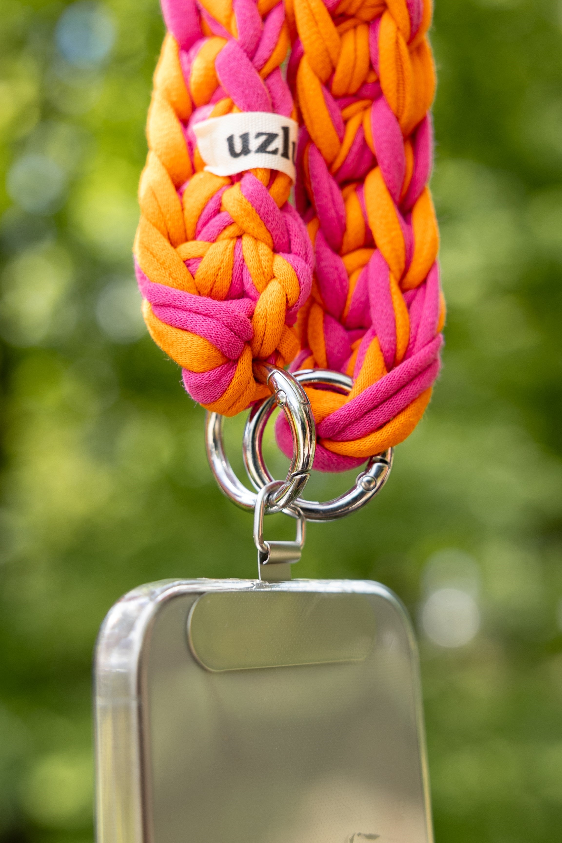 Uzlu.j - phone strap MALIA orange/pink
