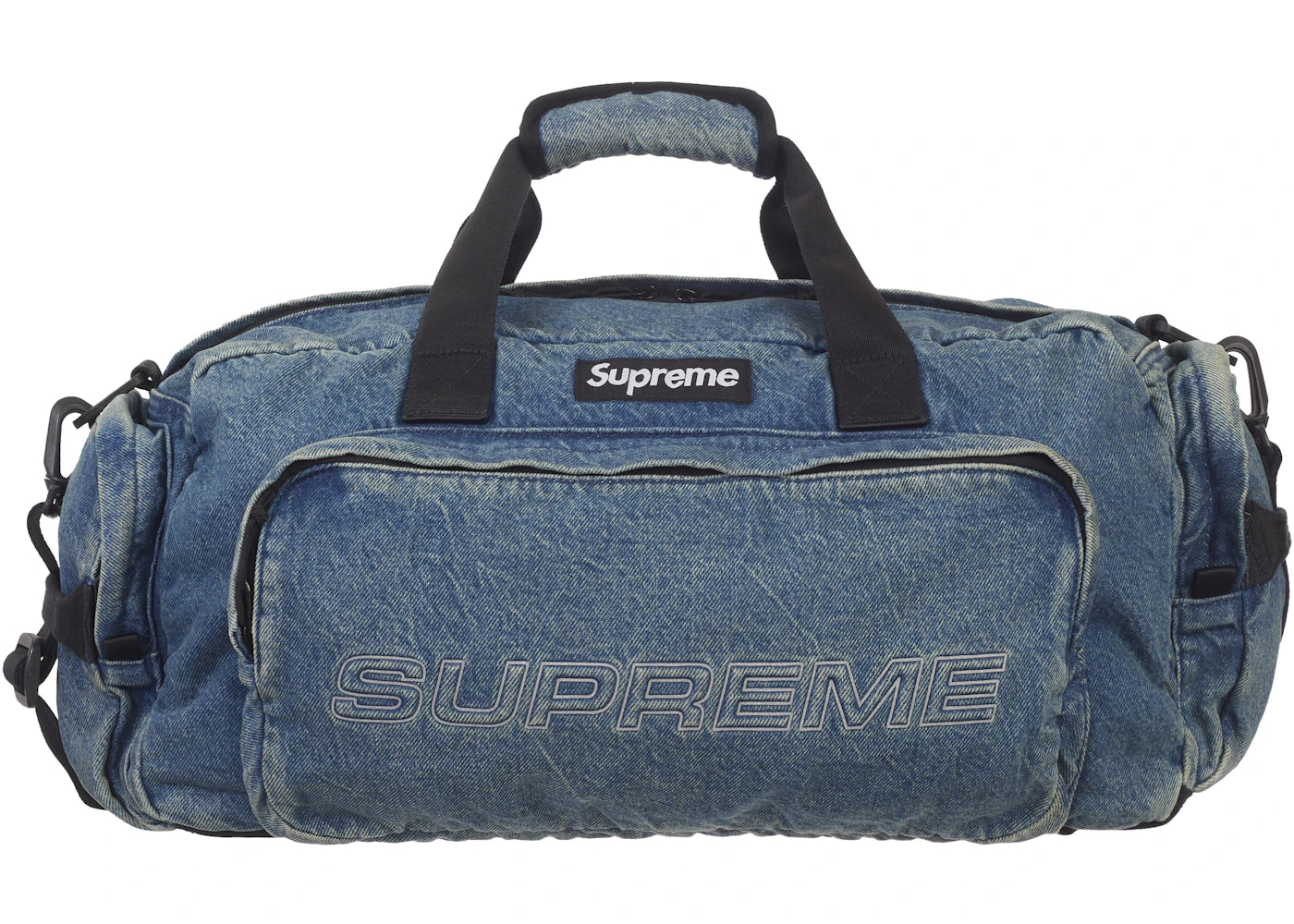 Supreme Denim Duffle Bag Washed Indigo