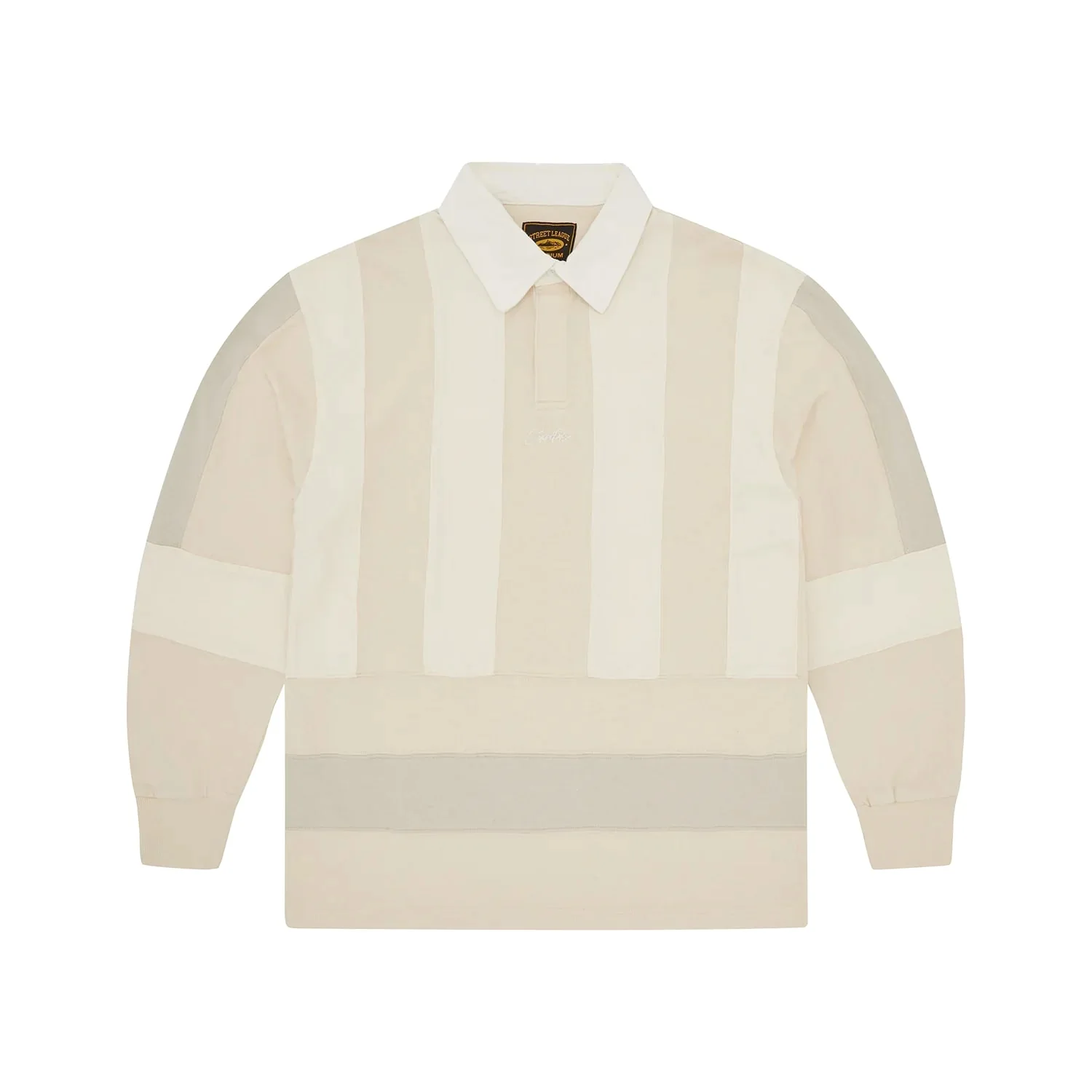 Corteiz Panel Strpez Rugby Shirt Cream