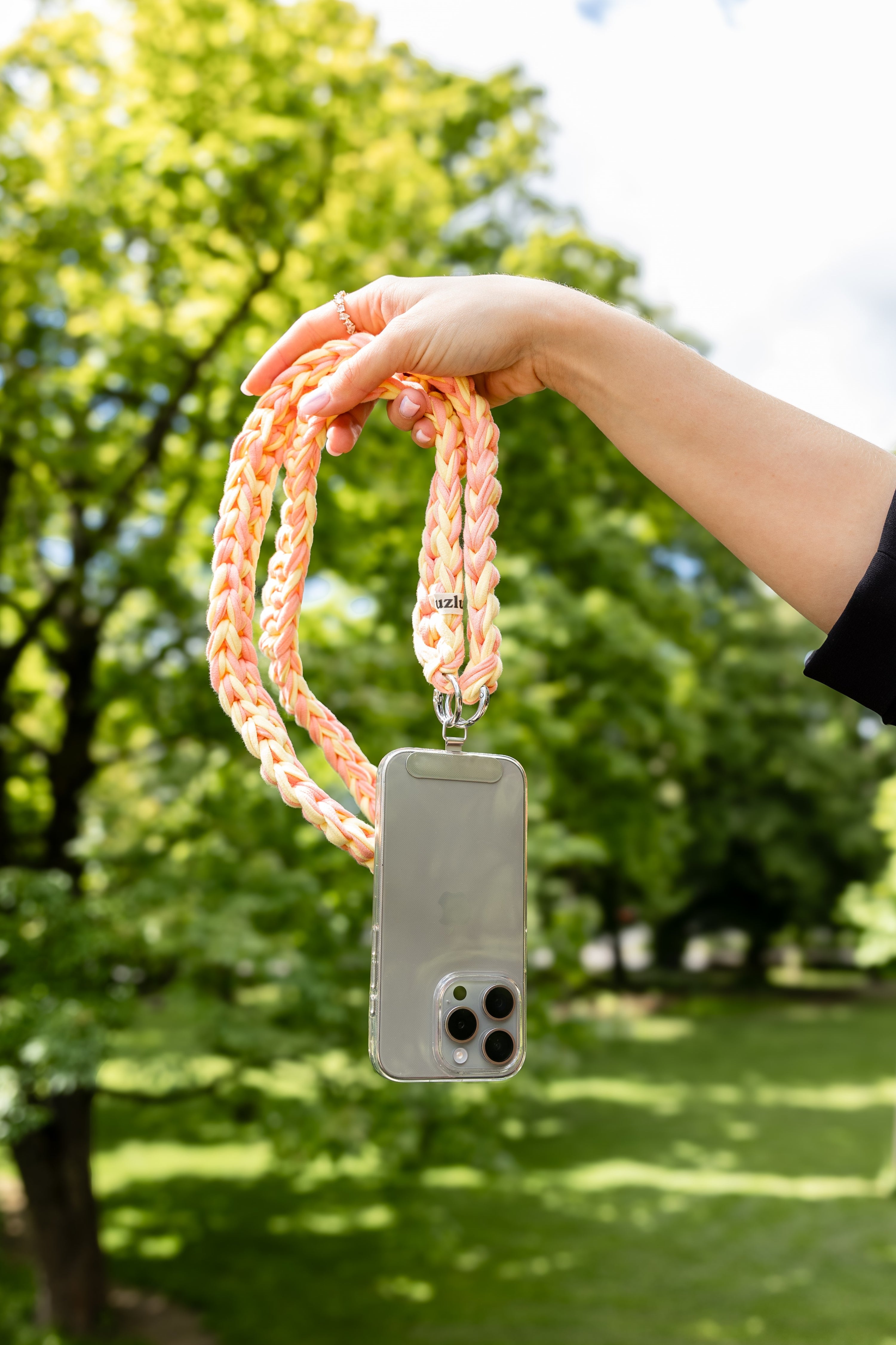 Uzlu.j - phone strap MALIA yellow/pink